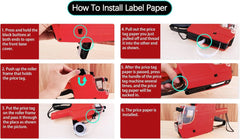 Price Label Gun – MX6600 2-Line 20-Digit Label Maker with Inkers & Stickers | Efficient & Versatile for Retail