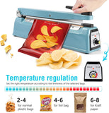 KINGSTAR Impulse Sealer 12-Inch | Heavy-Duty Manual Heat Sealer for Plastic Bags and Shrink Wraps