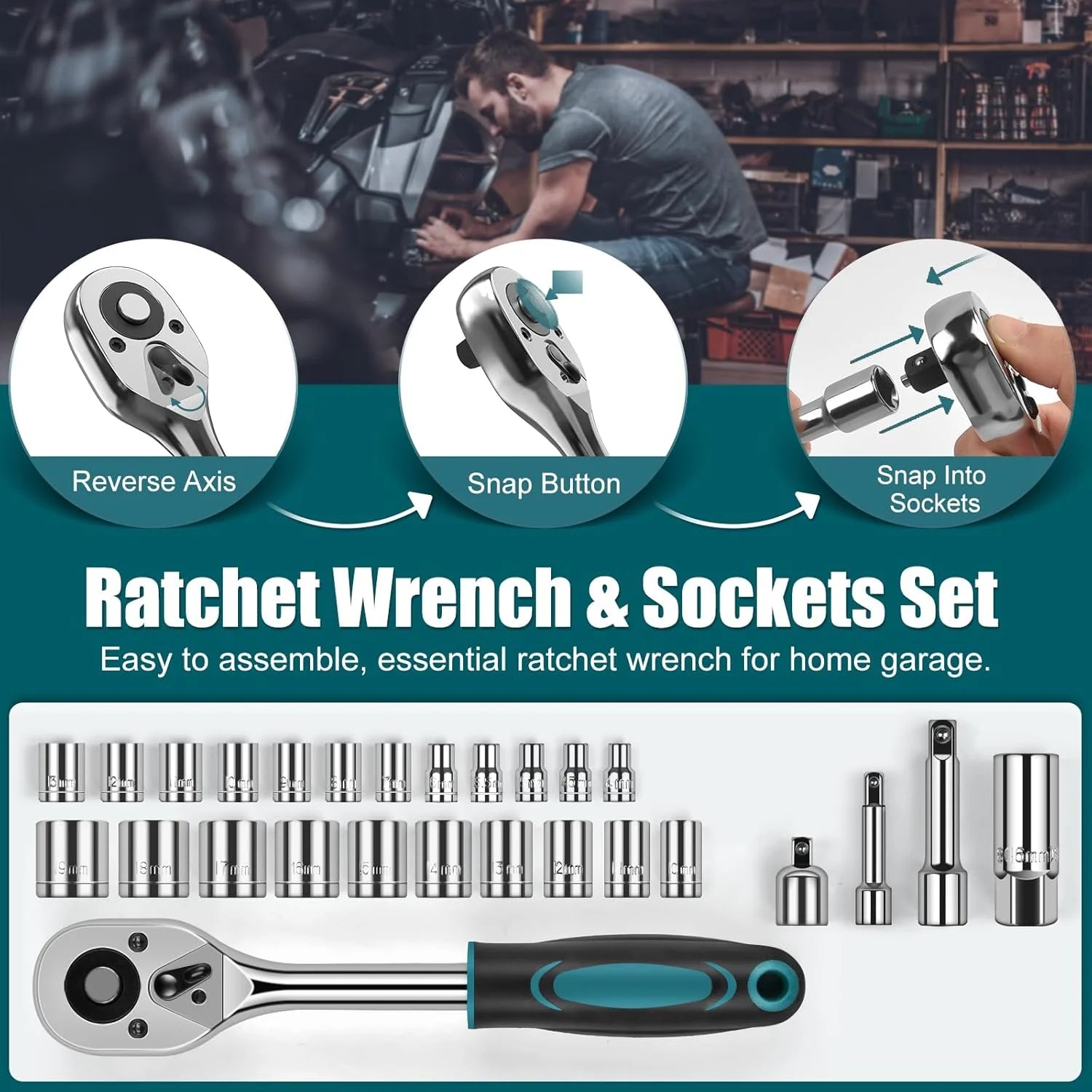 Sundpey 257-Piece Home Tool Kit – Complete Set for DIY & Home Repairs with Toolbox