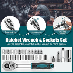 Sundpey 257-Piece Home Tool Kit – Complete Set for DIY & Home Repairs with Toolbox