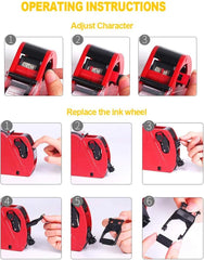 Pricing Tag Gun – MX5500 8-Digit Label Gun with 5150 White Stickers & Extra Inkers | Efficient & Accurate for Retail