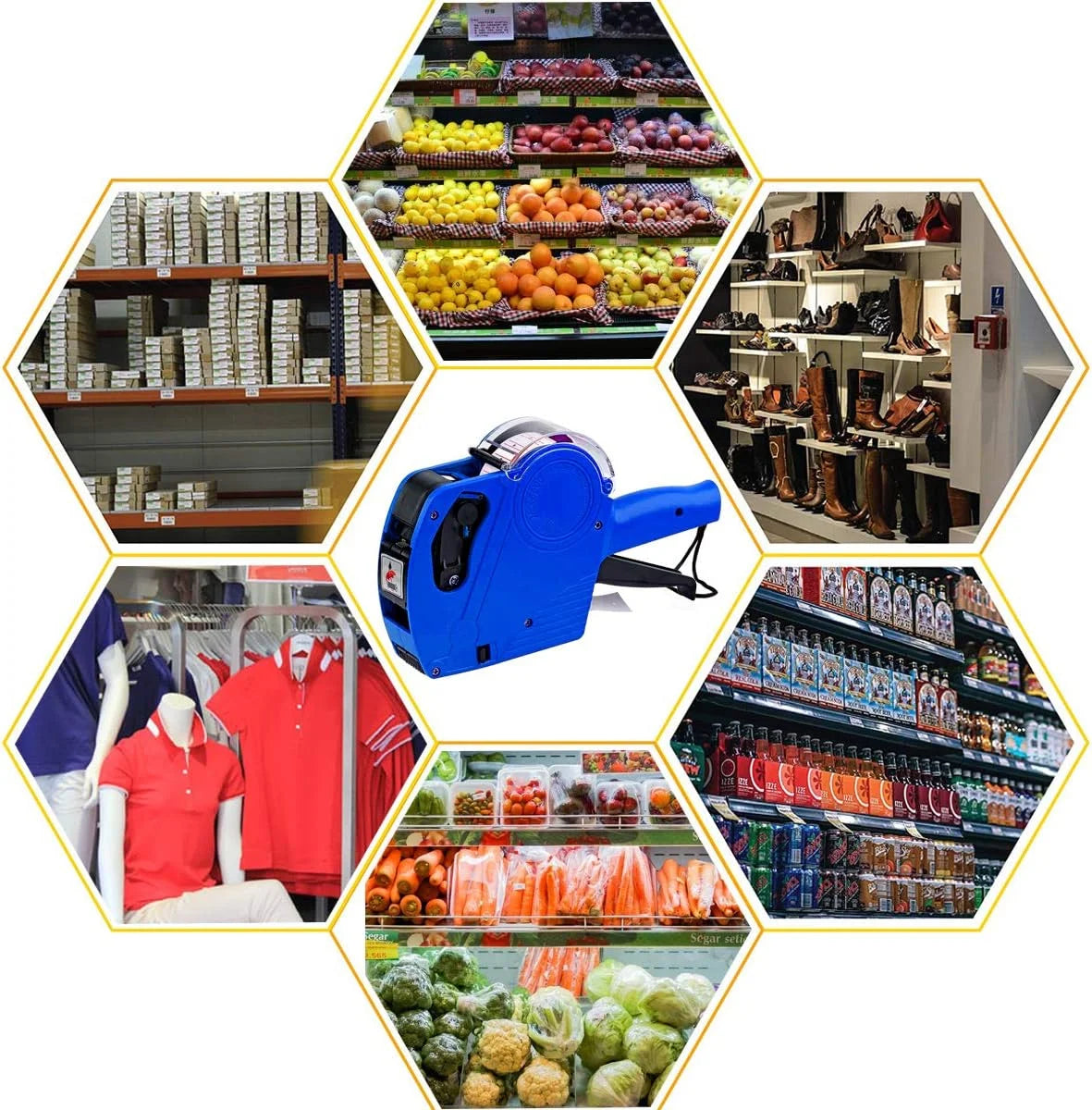 Pricing Tag Gun – MX5500 8-Digit Label Gun with 5150 White Stickers & Extra Inkers | Efficient & Accurate for Retail